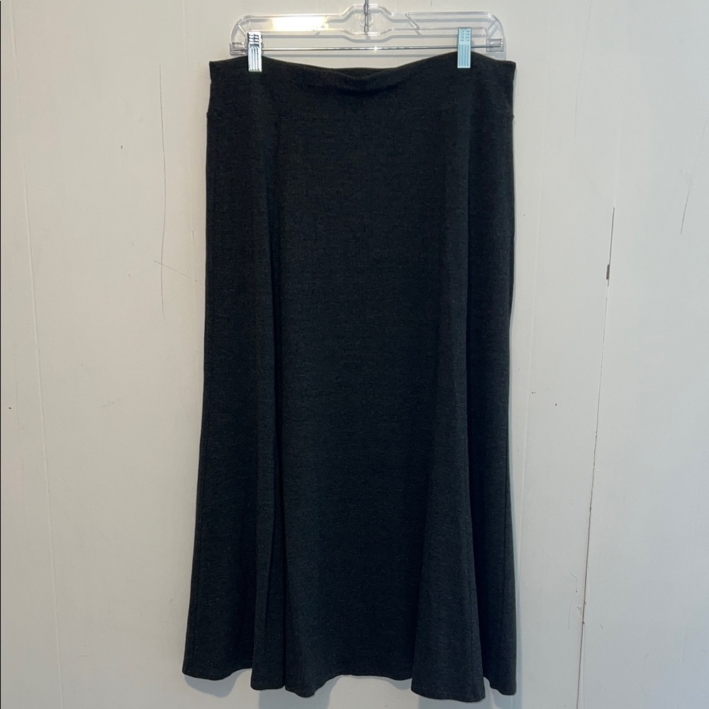 J. Jill Dark Gray A-Line Skirt Stretch Dark Gray Flare I32